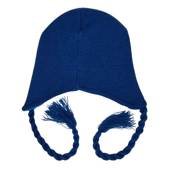 Superman Kids Beanie Hat With Braided Tassels winter fall warm - Picture 2 of 4